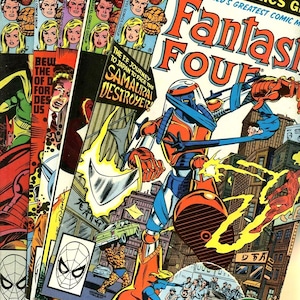 Fantastic Four Comic Book Collection #226, 227, 228, 229 230 Vintage 1980! FF Featuring the epilogue to the Shogun Warriors & The Avengers!