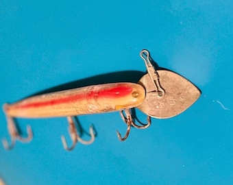 1923 Thru 1934 Heddon Game Fisher #5500 Wooden Red-White Lure