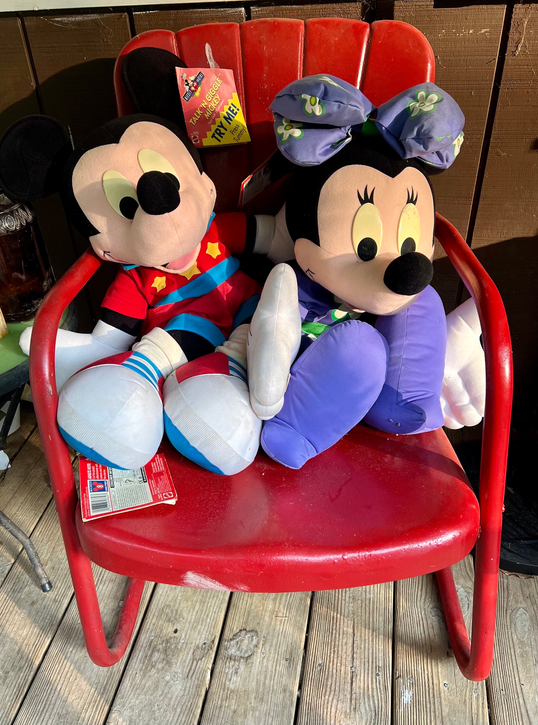 Mickey Mouse & Minnie Mouse Talk N Giggle Giant Plush W Tags. Each 1 ...
