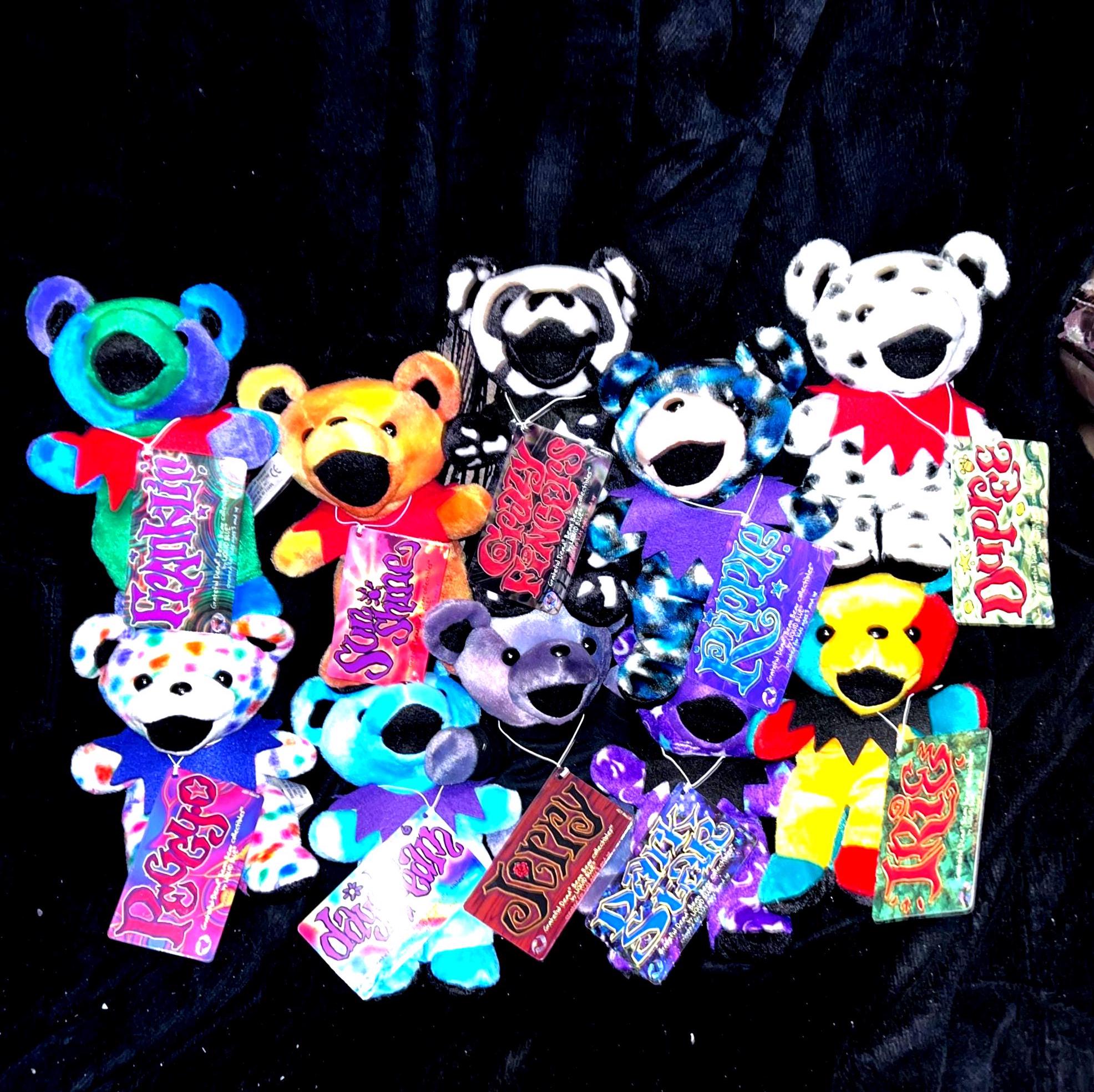 【レア】デッドベア 12匹 まとめ売り Dead Bear Bean Bear Grateful Dead Beanie Bears Set of 10 Liquid Blue W Jerry! Gen Ed 1