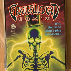 Grateful Dead Comix Comic Book #5 NM 1991 Magazine Size Comic. Unread as new bagged & boarded since acquisition. New old stock White Pages!