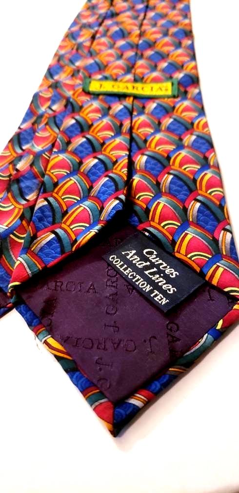 Cravate En Soie Grateful Dead 1996 Jerry Garcia - Motif Steal Your Face, Excellent état, 56" X 3.75"