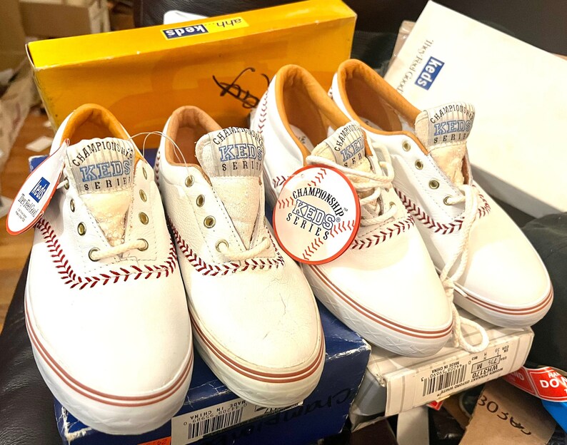 Vintage 1992 Keds Championship Series Red Baseball Stitch Etsy