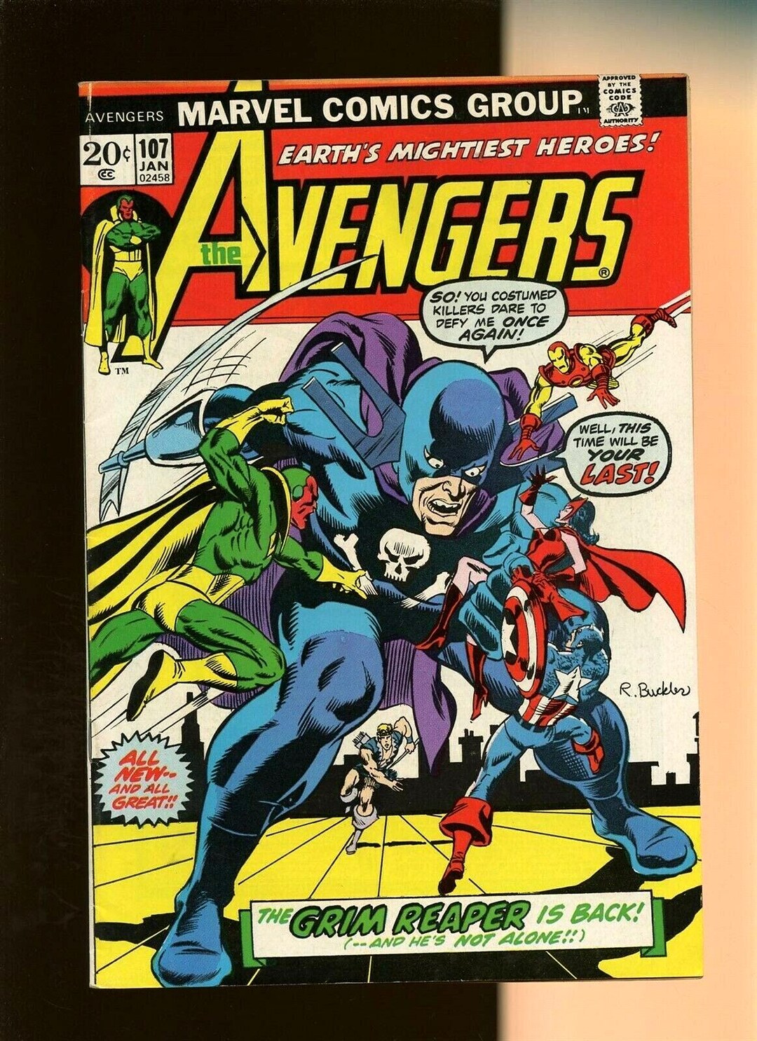 Avengers #107 Jan 1973. the Space Phantom and the Grim Reaper. Cameos ...