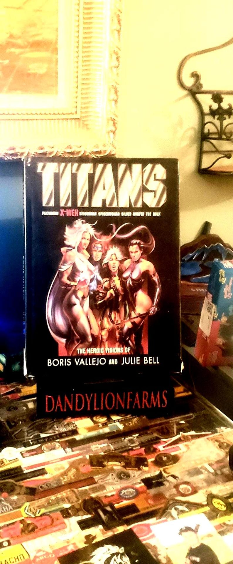 Titans: The Heroic Visions of Boris Vallejo & Julie Bell Super Hero Comic Art! X-Men, Spiderman, Spiderwoman, Wolverine, The Hulk Hardback! image 1
