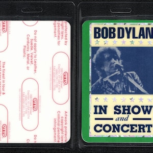 Bob Dylan Back Stage Passes 1992 and 1997 Tours Featuring artist such as Tom Petty, Eric Clapton, and George Harrison, Van Morrison & more!