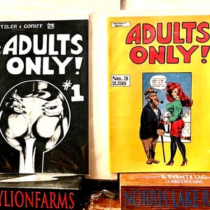 Adults Only #1 and #2 comic books. Adults Only 1991. Rare Highly Collectible Sexy stuff, comedy & more. Excellent unused minty condition.