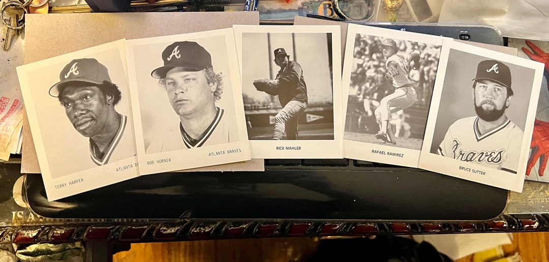 Atlanta Braves 1980s MLB Team Issue Photos Rick Mahler, Rafael Ramariz