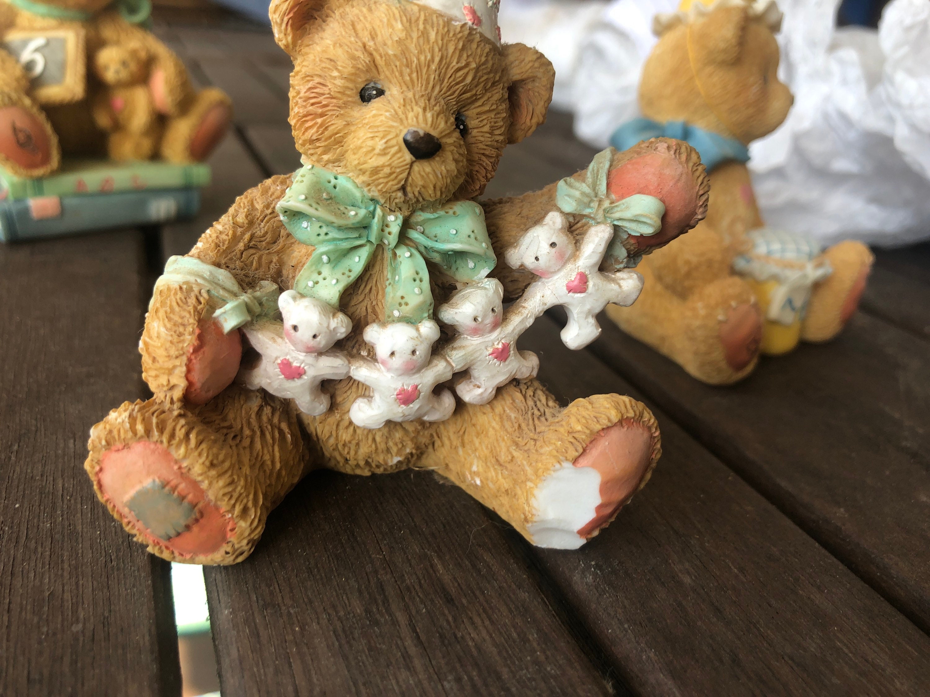 Lot of 9 Vintage Enesco “Cherished Teddies” Collector Bears by