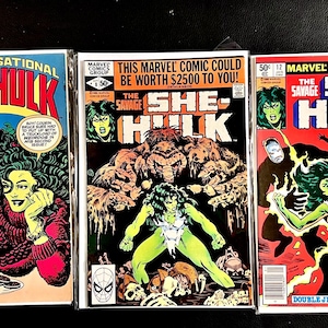 She-Hulk Vintage 1980- 1981 and 1989 Sensational She Hulk #2 Savage She Hulk #8 and #12 Newsstsnd and Direct Get 1, 2 or the lot for less!
