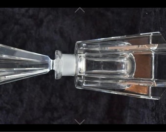 Vintage Crystal Perfume bottle with mirrored image top. Approximately 7 inches tall. See Photos for details.