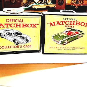 Vintage Linsey Matchbox 1966 & 1968 Collector Cases Each holds 48 or 72 Cars w/ option for Vintage New or Used Matchbox, Hot Wheels or a Mix