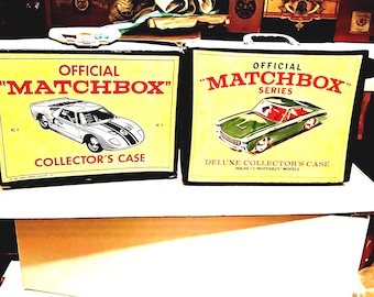 Vintage Linsey Matchbox 1966 & 1968 Collector Cases Each holds 48 or 72 Cars w/ option for Vintage New or Used Matchbox, Hot Wheels or a Mix