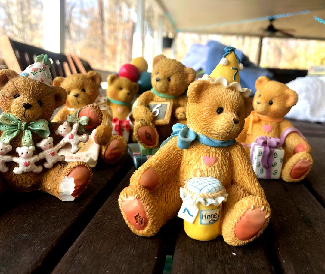Lot of 9 Vintage Enesco “Cherished Teddies” Collector Bears by
