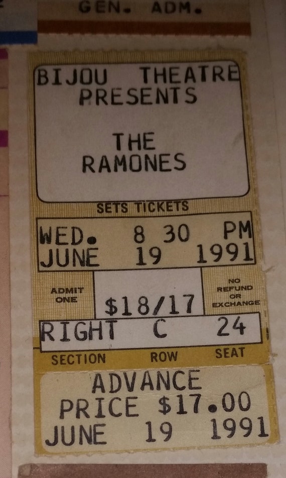 Ramones Shirt Final Tour 2 Sided 1996 Lollapalooz… - image 3