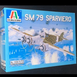 Italeri 1/72 scale Italian S. 79 Sparviero, a 3-engined aircraft developed in the 1930s. Highly detail paint guide for 5 different versions!