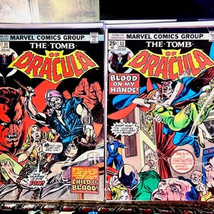 The Tomb of Dracula #31 and #33 Lord of Vampires Vintage 1975  Marv Wolfman pencils by Gene Colan, inks by Tom Palmer. Gil Kane/Palmer cover