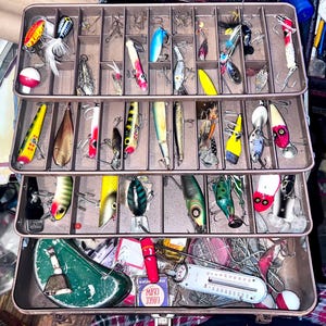 accent tray with fishing lure decoration Fishing Lure Tray