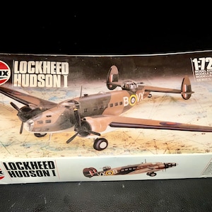 Lockheed Hudson 1 Series 4 Vintage 1986 (SEALED)  Airfix Model Kit 1/72 Scale Model Aircraft Remains Sealed as new in Original Box