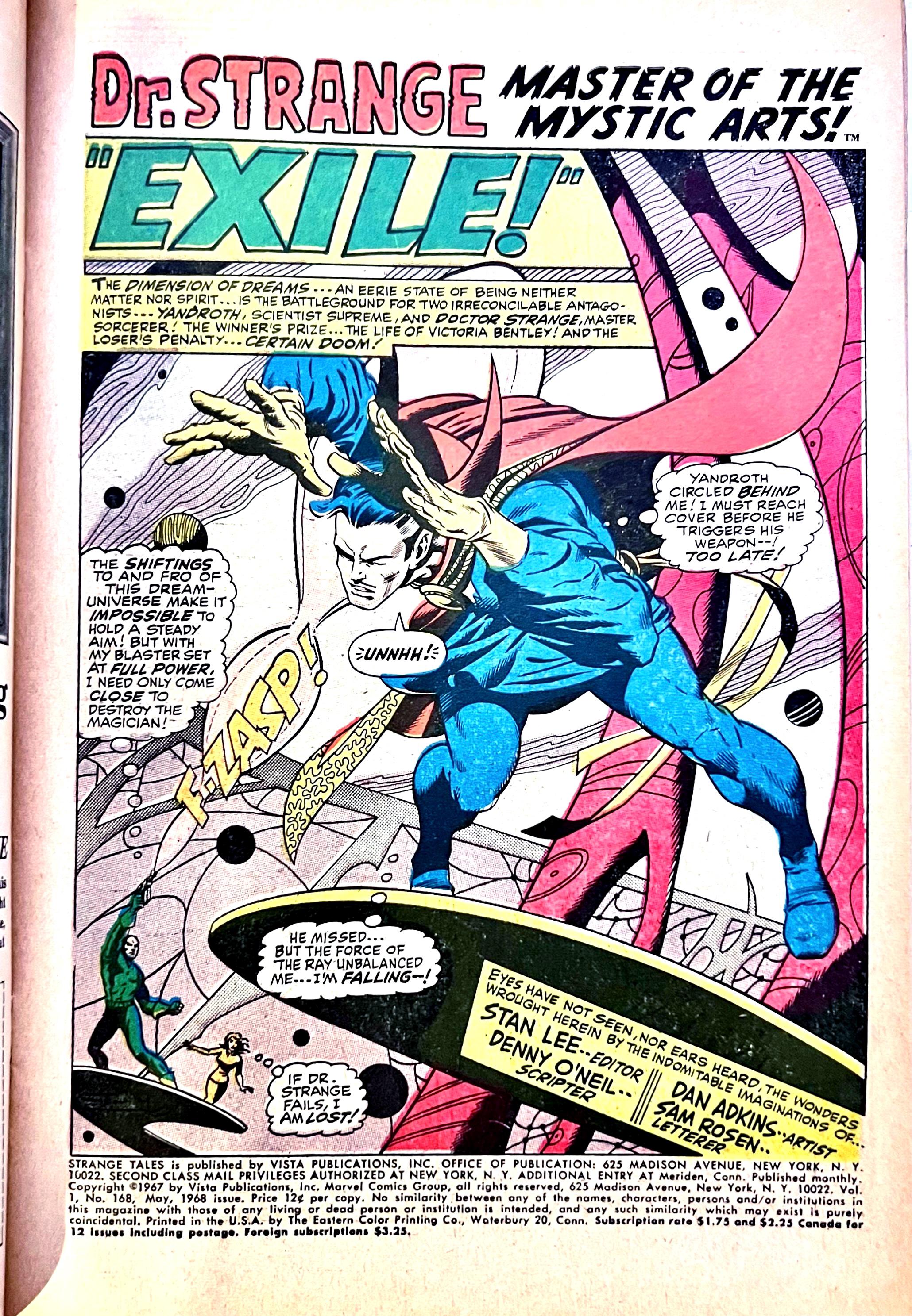 Strange Tales #168 (1951 1st Series) May 1968 Staring Doctor