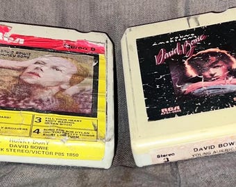 David  Bowie RARE 8 Track Tapes -  1971 Hunky Dorey   1975 Young Americans. HTF  Vintage Bowie
