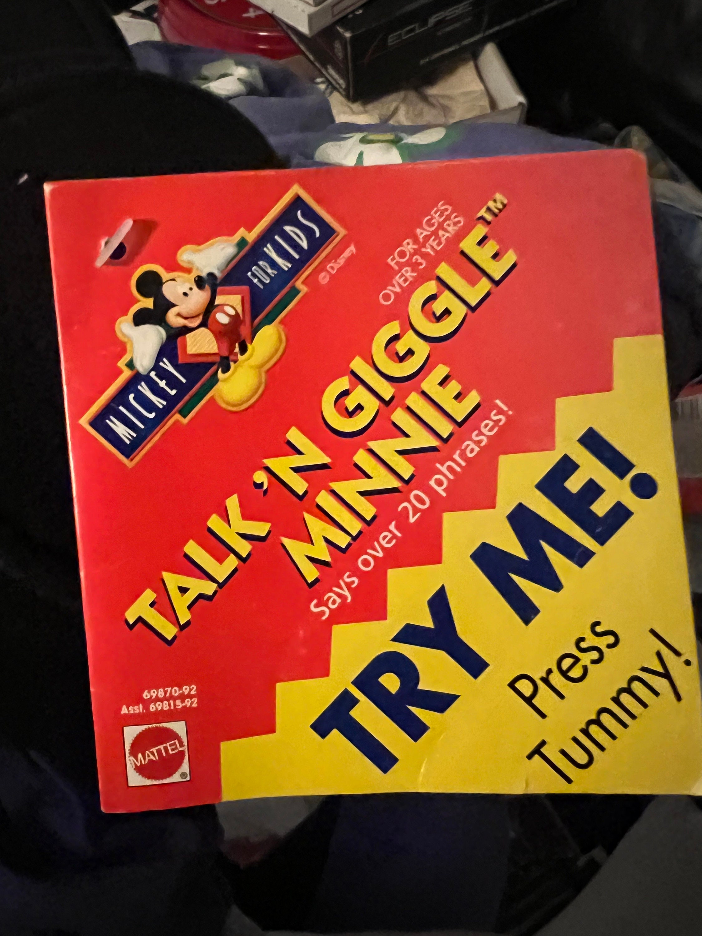 Mickey Mouse & Minnie Mouse Talk N Giggle Giant Plush W Tags. Each 1 ...
