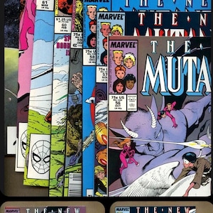 New Mutants #56,57,58,59,60,61,62,63 (1st series 1983) Vintage Comic Book Collection Consecutive Run of 8 Excellent New Mutants Comic Books!