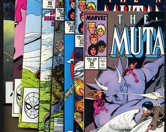 New Mutants #56,57,58,59,60,61,62,63 (1st series 1983) Vintage Comic Book Collection Consecutive Run of 8 Excellent New Mutants Comic Books!