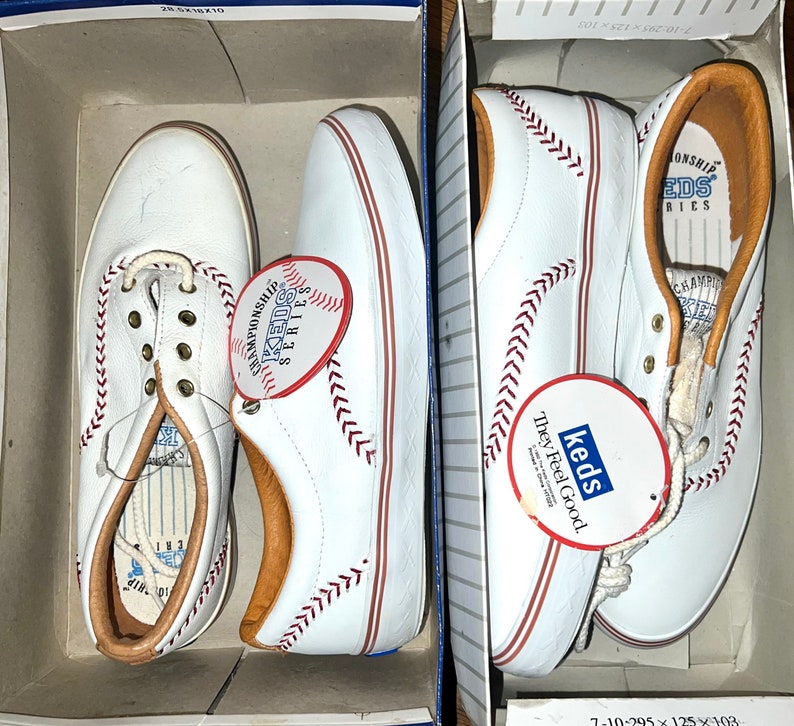Vintage 1992 Keds Championship Series Red Baseball Stitch Etsy