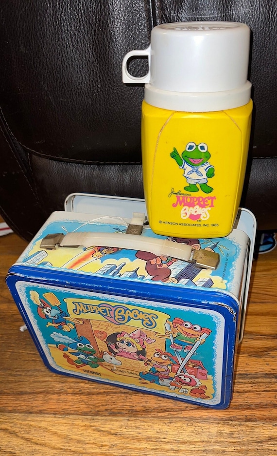 Muppet Babies Vintage Metal Lunch Box and Thermos - image 3