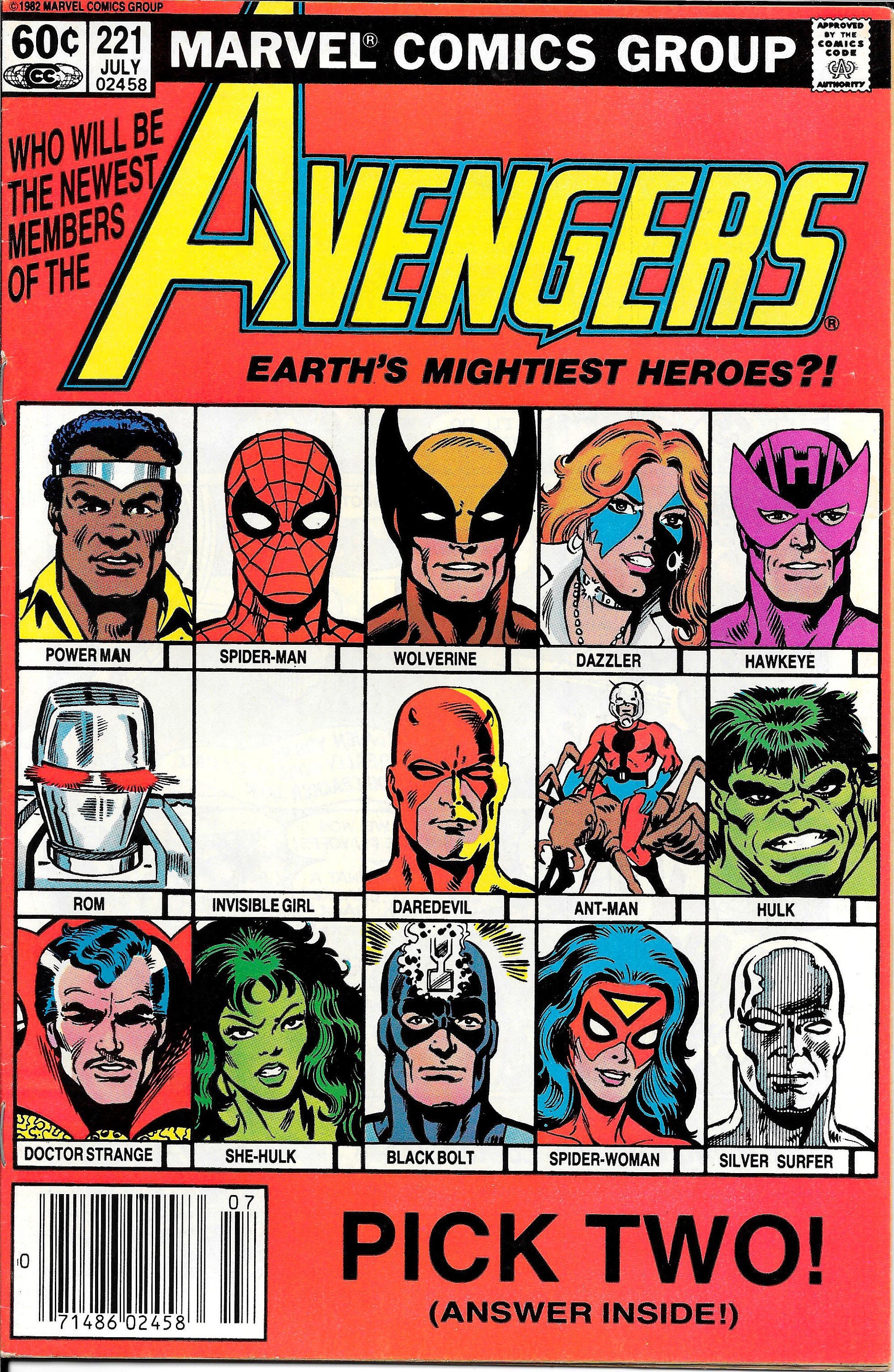 アベンジャーズ #221 スパイダーマン、ハルク、ウルヴァリン
