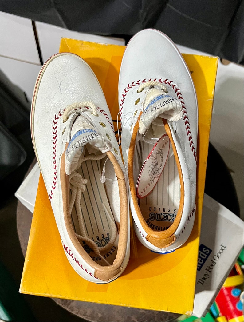 Vintage 1992 Keds Championship Series Red Baseball Stitch Etsy