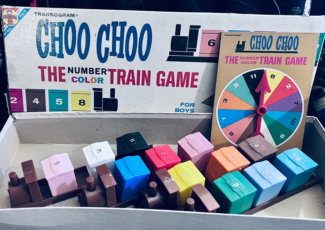 Vintage Rare Transogram Choo Choo the Number Color Train Game With ...