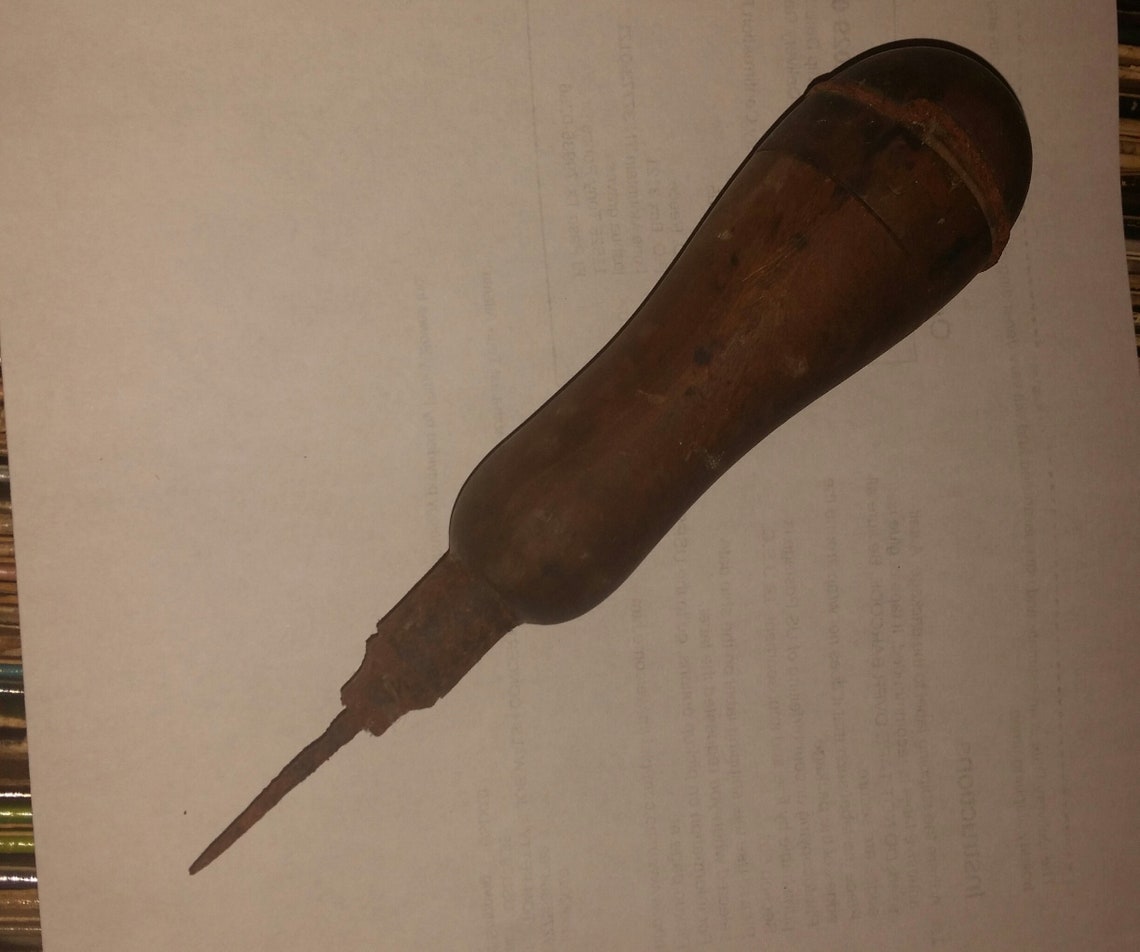 Antique Sewing Awl Kit W/ Storage and Several Needles in Etsy