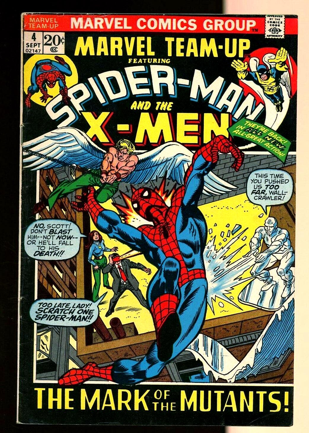 Marvel Team up #4 July 1973 Spider-man and the X-men! 4th