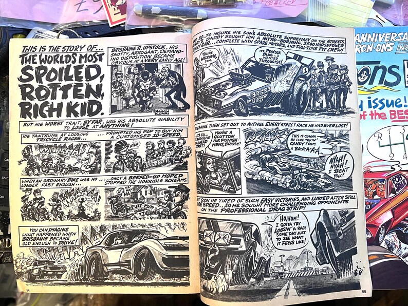 Vintage Cartoons Magazine 1984: Hot Rod Art, Humor, Iron-on Transfers ...