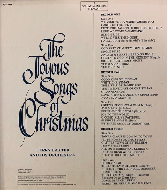 Navidad 3 Discos De Vinilo En Caja Canciones Clasicas De Etsy Espana