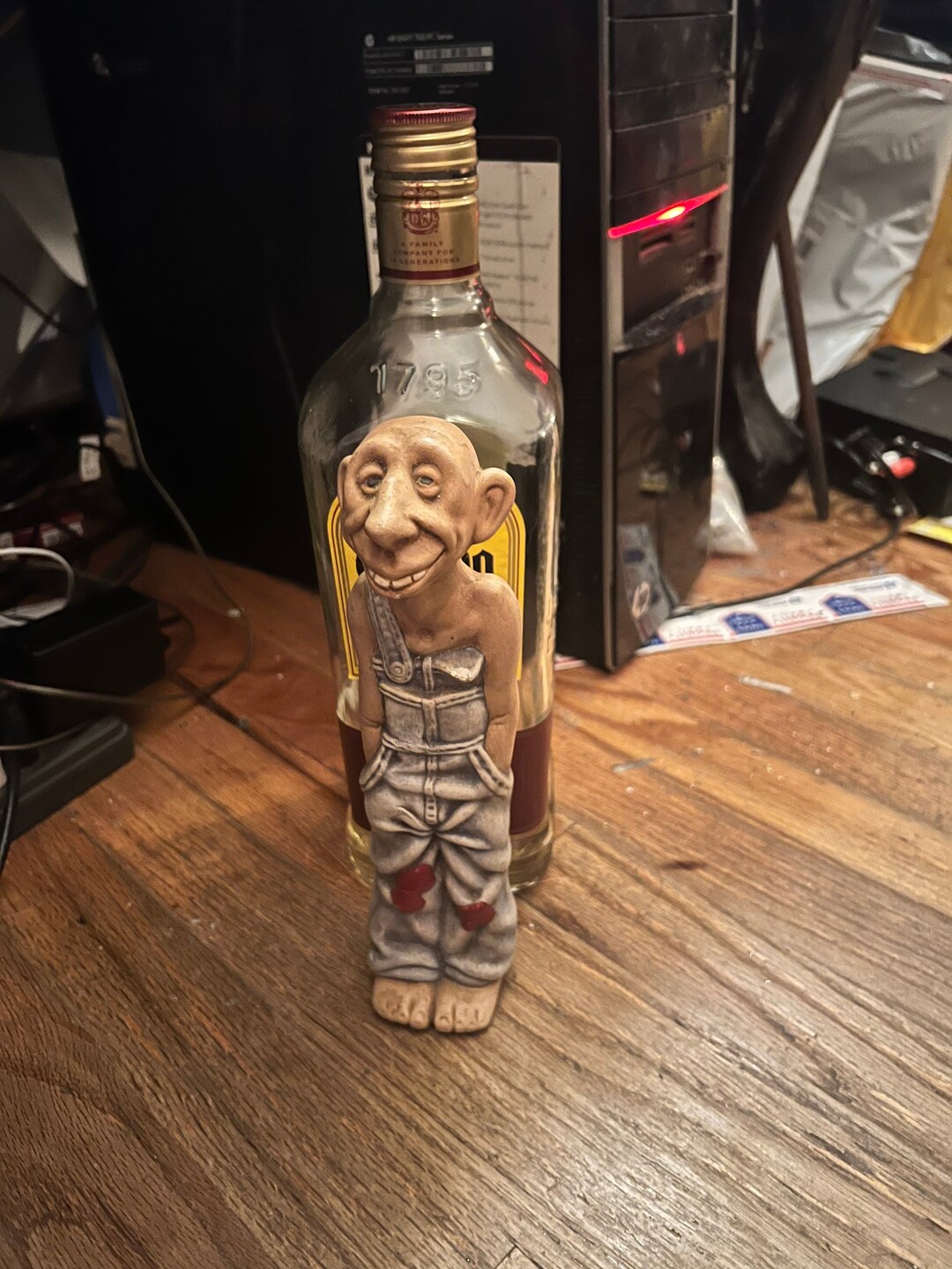 Vintage Barefoot Hillbilly Man Wearing Overalls 1984 Specialty Molds