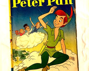 Vintage Metal Frame Featuring an Original Image of Peter Pan