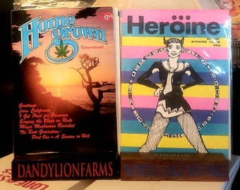 Homegrown (1980) and Heroine (1977) Underground Comic Books -New Condition