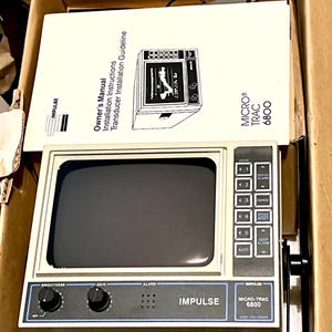 Vintage Fish Finder Impulse 6800. Made in Japan. Original Box, Cables, Mount, Owners Manual etc. In great condition with unused appearance image 16
