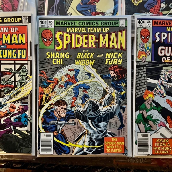 Marvel Team-Up #84, 85 & #86 Marvel Comics 1976 Starring Spider-Man, Shang-Chi, Nick Fury, the Black Widow and the Guardians of the Galaxy!