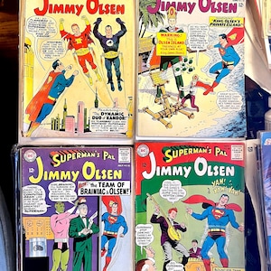 Vintage Superman and his pal in 1963-1965 Issues of Superman’s Pal Jimmy Olson #69, 85, 86, 88 Silver Age Superman from DC Comics One or All