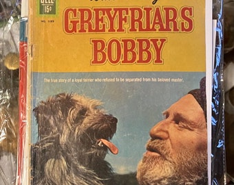 Walt Disney's Greyfriar’s Bobby. A True Story of a Loyal Terrier that refused to be separated from his Beloved Master  12 cent Dell comic