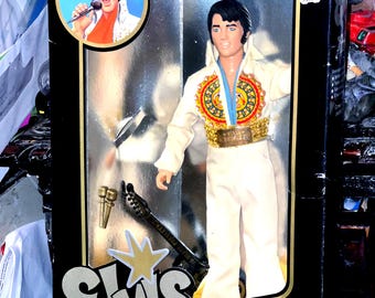 Elvis Presley “the King” 1984 Doll NIB. Iconic 70's Jumpsuit