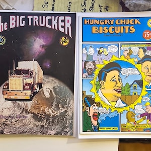 The Big Trucker #1 1978 and Hungry Chuck Biscuits #1 1971 Underground Comic Books. Snappy Sammy &quot;Goes to a rock Festival&quot;