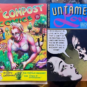 Compost Comics #1 Larry Todd 1973 Untamed Love #1 Frank Frazetta's 1987 classic romance tales Highly Collectible Mature Content Adults Only