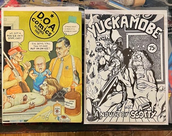 DOA Comics #1 AND Yukamobe #1 First Print Rare Underground Comics from 1971 and 1976 in Excellent unused minty condition!