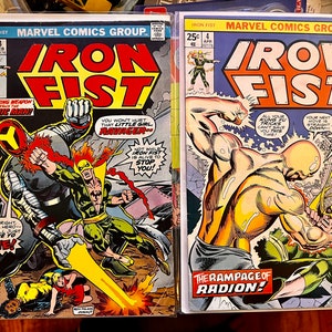 Iron Fist 3 and 4 (1975 1st Series) Part 1 and 2 of 2. Chris Claremont Story. Cover by Gil Kane. Art by John Byrne and Frank Chiarmonte.