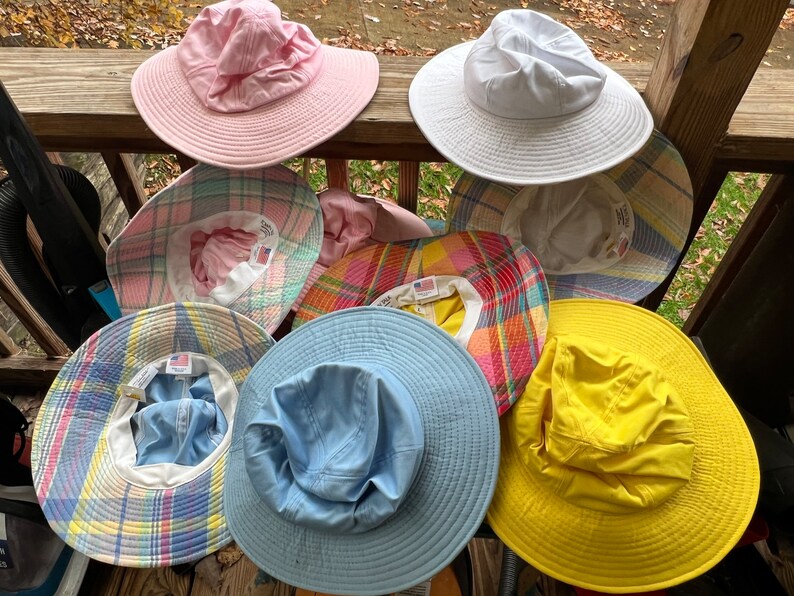 Vintage Floppy Sun Hats! New w/ Tags in Classic and Timeless Styles from Town Talk Louisville Kentucky Country Club, Beach, Lake. USA Made Any 2 Hats